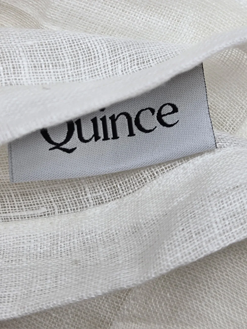 NWT QUINCE Set Of 2 48x84 European Linen Sheer Curtains White 0303